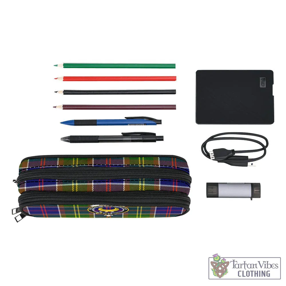 Arnott Tartan Pen and Pencil Case with Family Crest