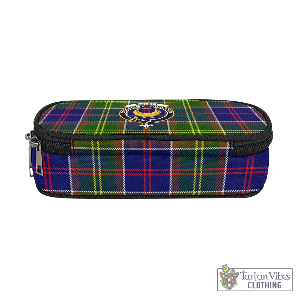 Arnott Tartan Pen and Pencil Case with Family Crest