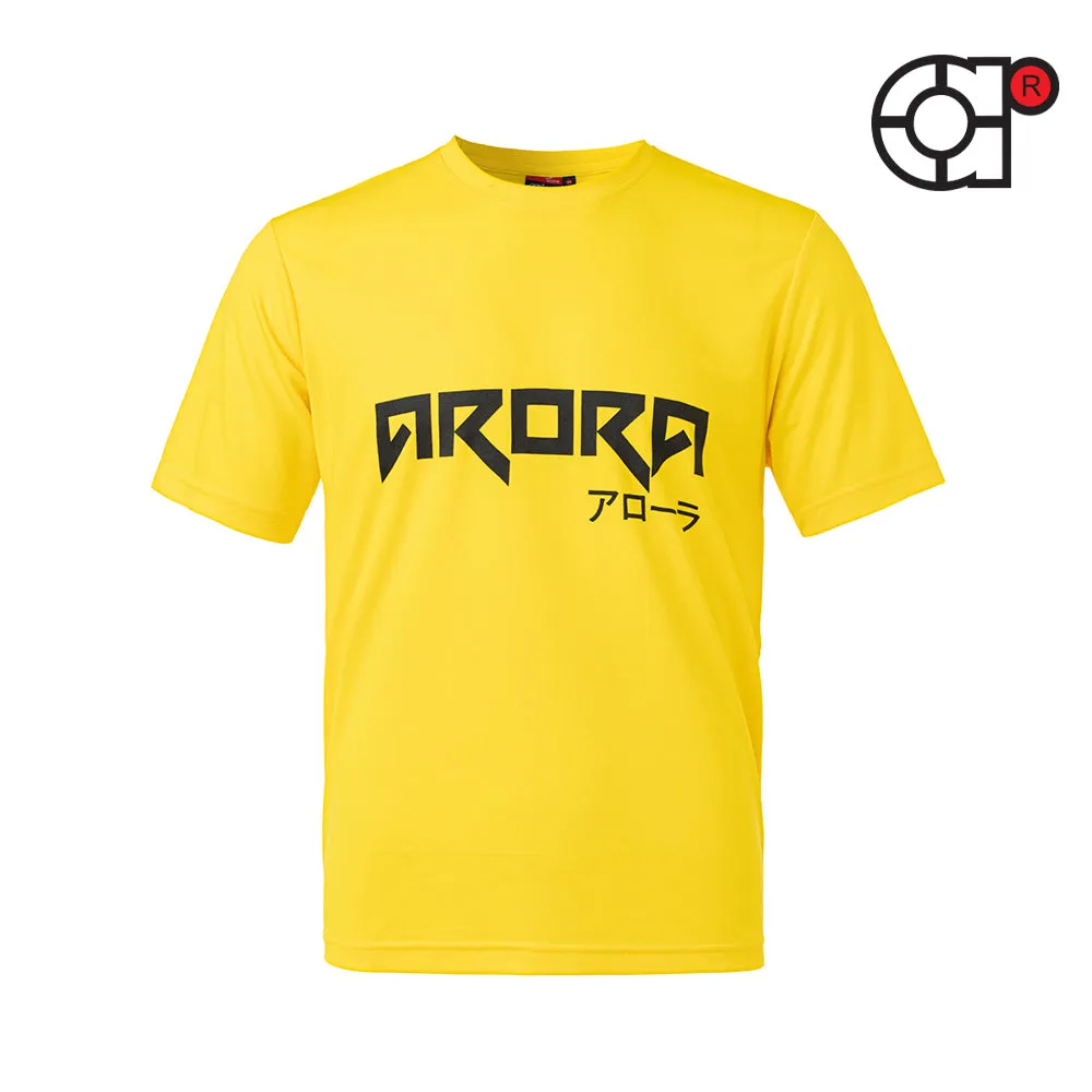 ARORA SHORT SLEEVE MICROFIBER LOGO TEE (YELLOW)