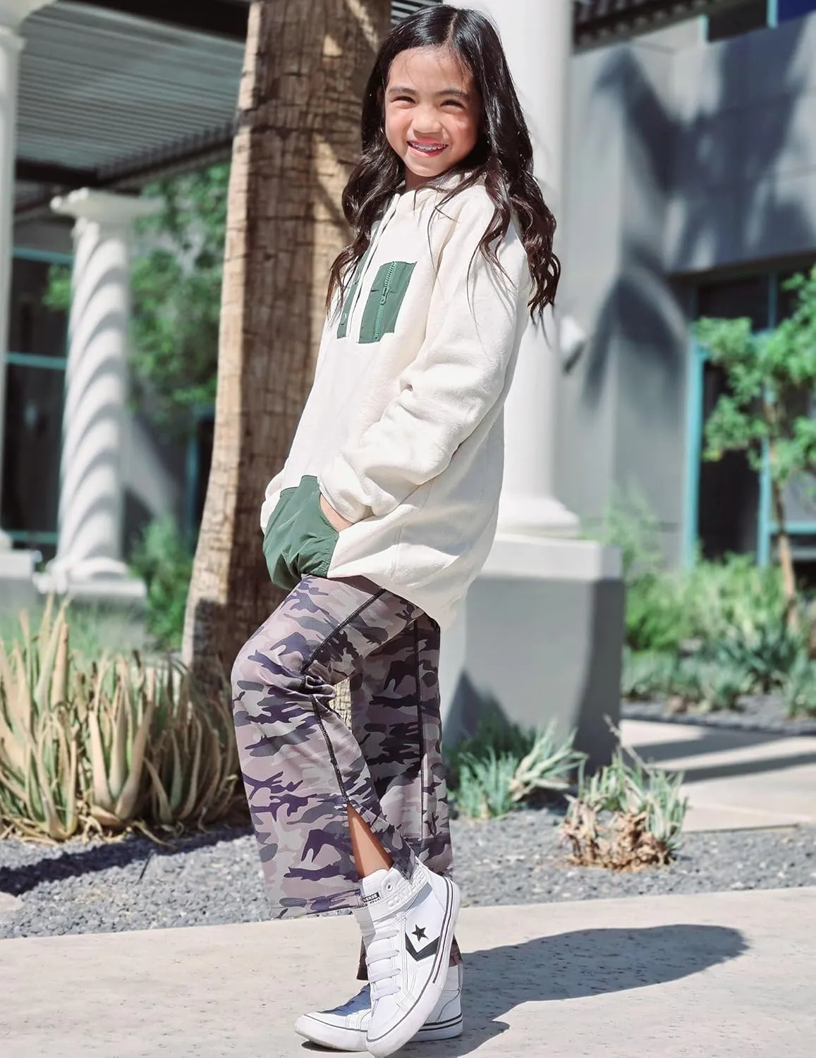 Arshiner Girls Fleece Pullover Hooded Sweatshirt Colorblock Sherpa Hoodie