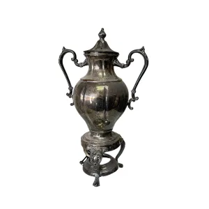 Art Nouveau Large Silver Plated Urn With Warmer