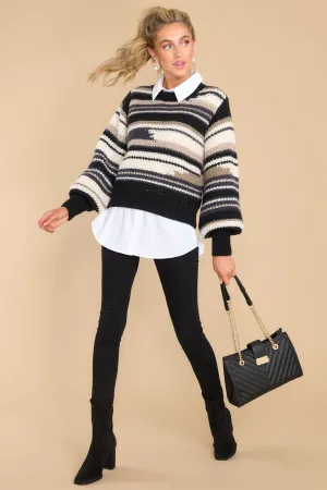 Asheville Black Stripe Sweater