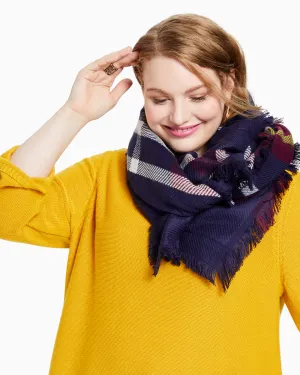 Ashley Cold Weather Scarf | Navy / Red