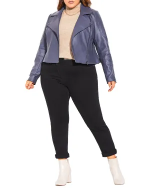 Ashley Moto Jacket | Charcoal Grey