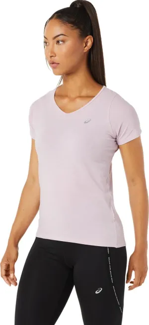 Asics Women&#x27;s V-Neck SS Top Barely Rose | Buy Asics Women&#x27;s V-Neck SS Top Barely Rose here | Outnorth