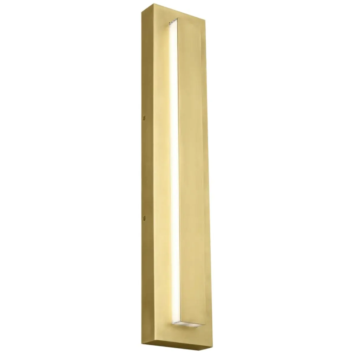 Aspen 26 In. LED Outdoor Wall Sconce with Surge Protection Natural Brass Finish