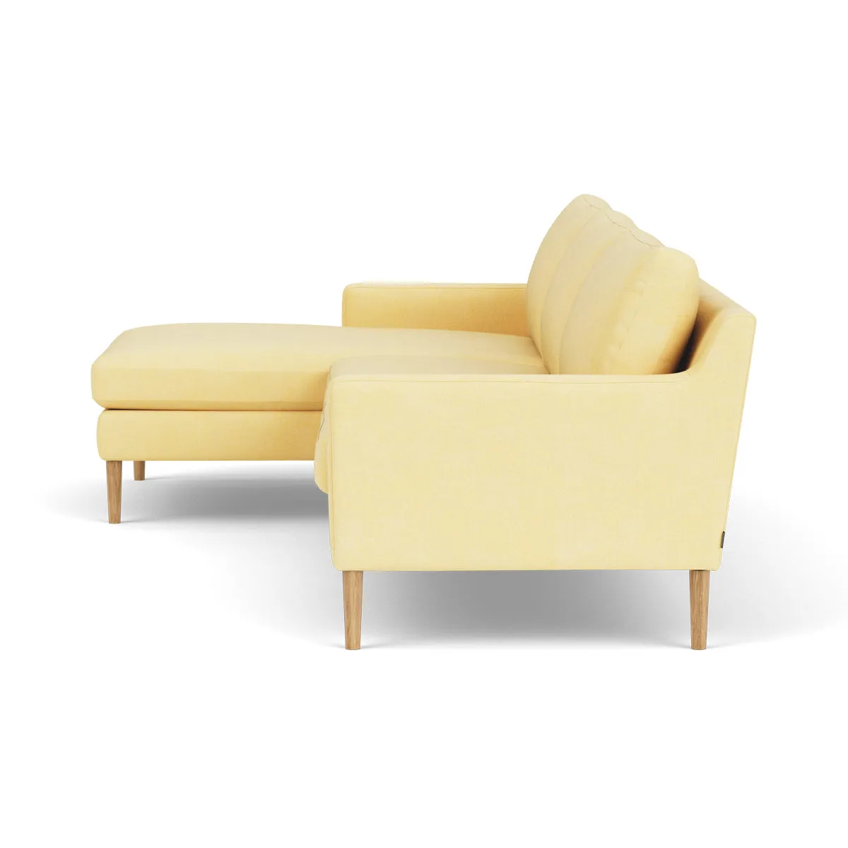 Astha Fabric Left Chaise Sofa (Oak, Sun)