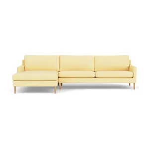 Astha Fabric Left Chaise Sofa (Oak, Sun)
