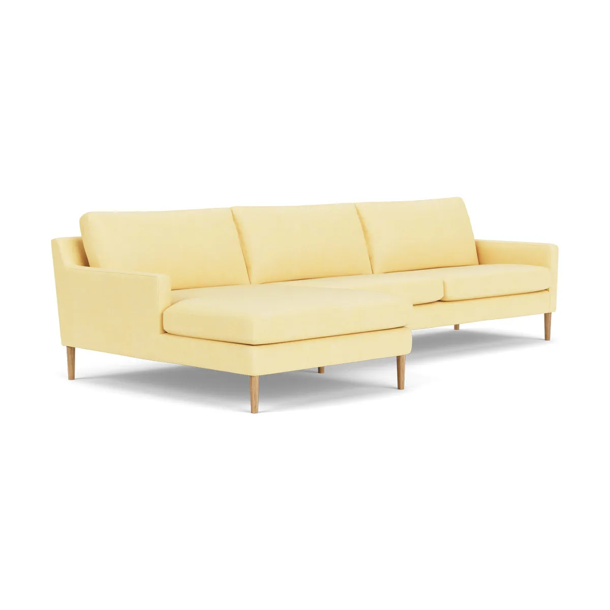 Astha Fabric Left Chaise Sofa (Oak, Sun)