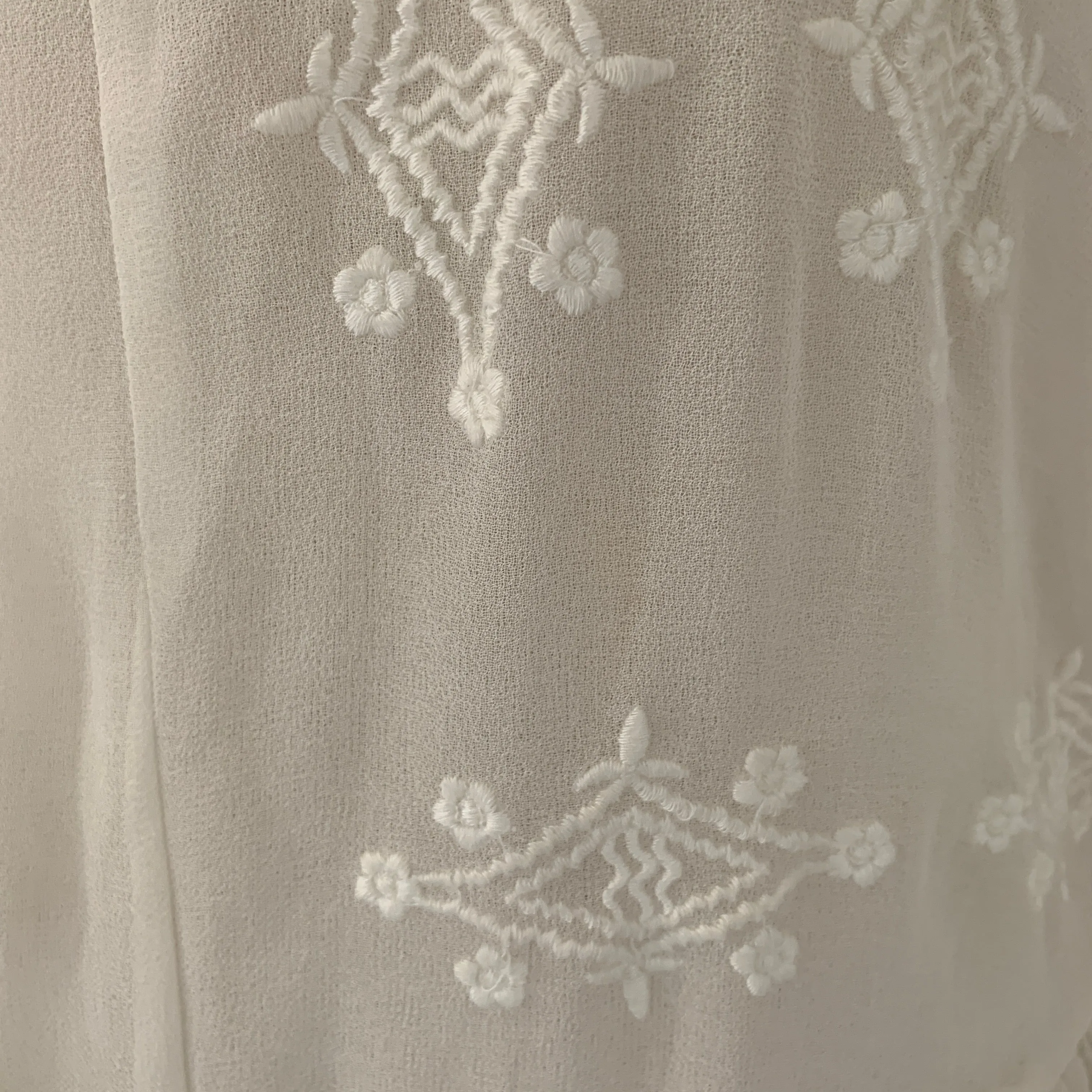 Atmosphere Cream Sheer Peasant Top | Pre Loved |