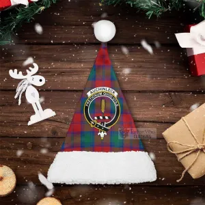 Auchinleck (Affleck) Tartan Christmas Santa Hats with Family Crest