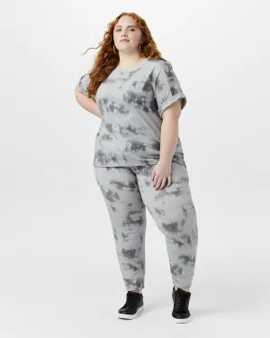 Aurelia Short-Sleeve Sweatshirt | Light Grey / Charcoal Grey