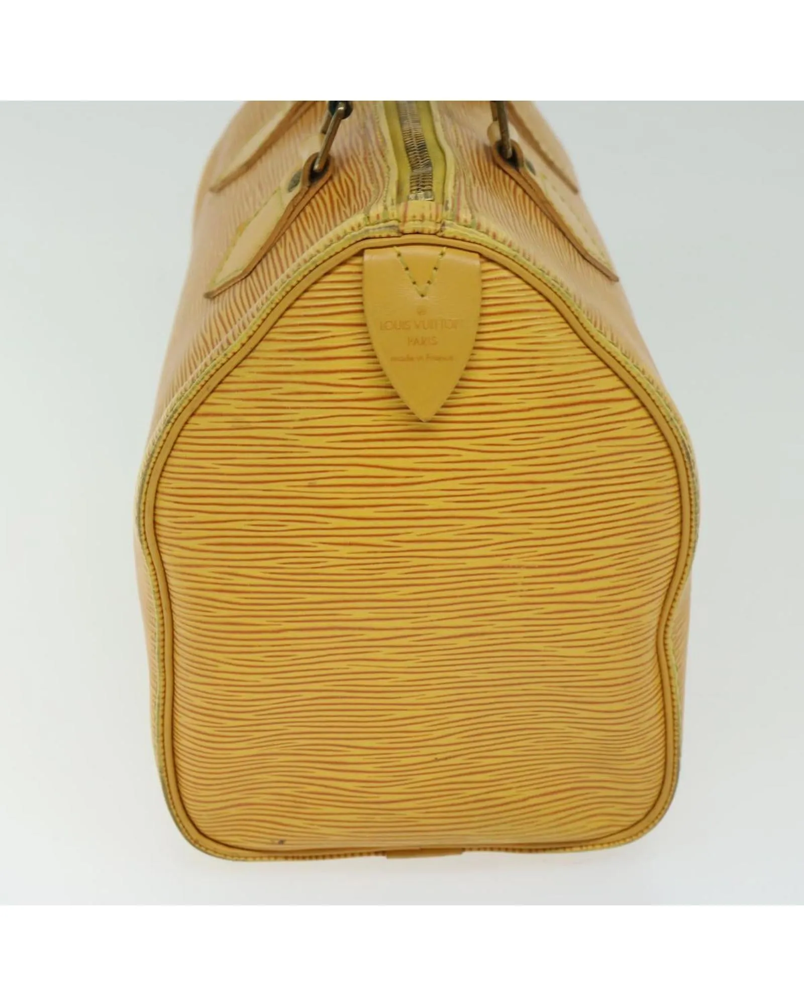 Authentic Epi Speedy 25 Hand Bag in Tassili Yellow