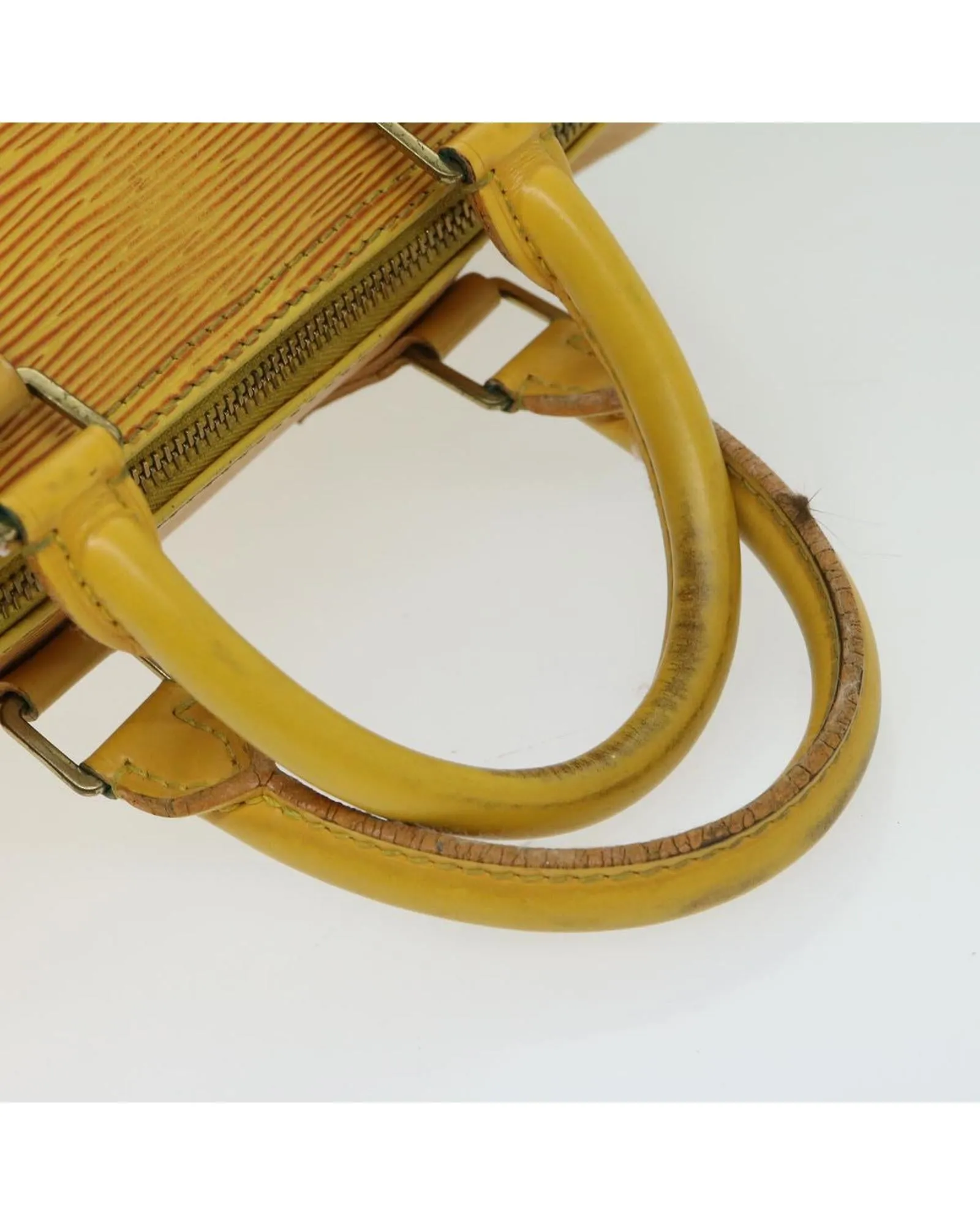 Authentic Epi Speedy 25 Hand Bag in Tassili Yellow
