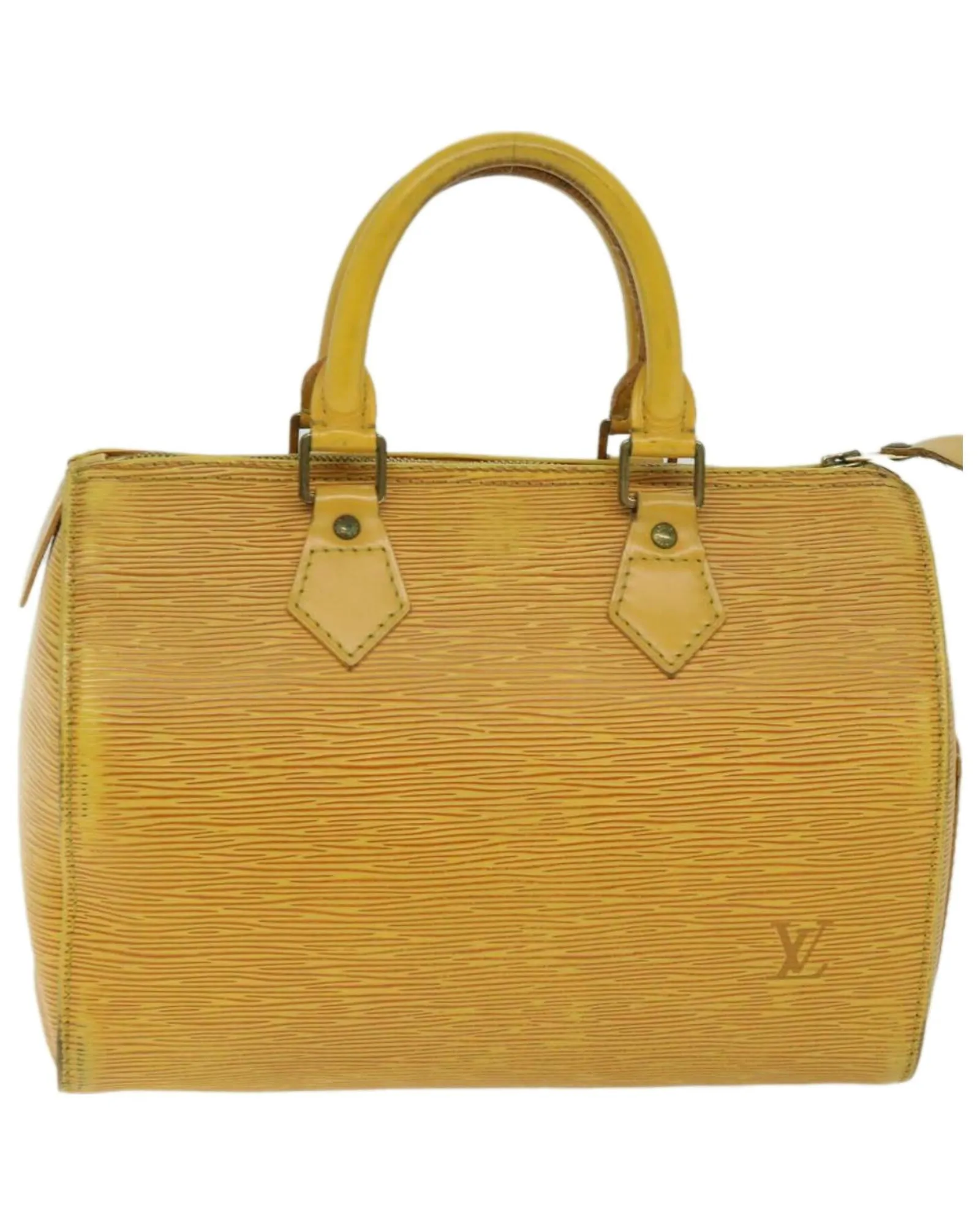 Authentic Epi Speedy 25 Hand Bag in Tassili Yellow