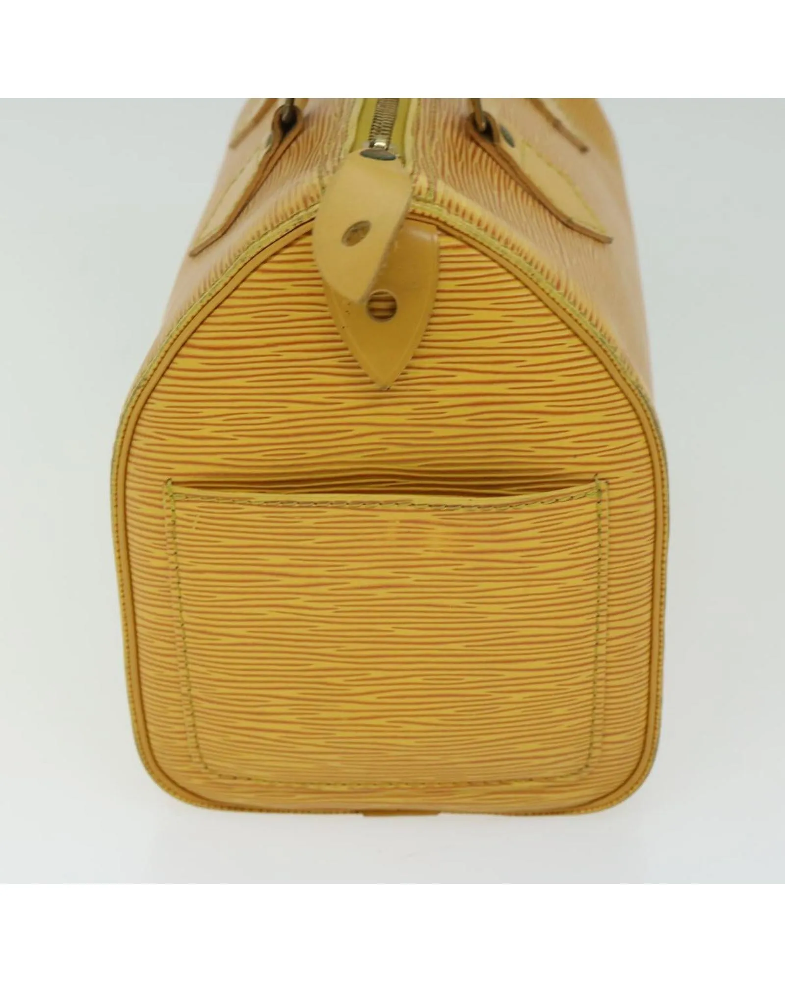 Authentic Epi Speedy 25 Hand Bag in Tassili Yellow
