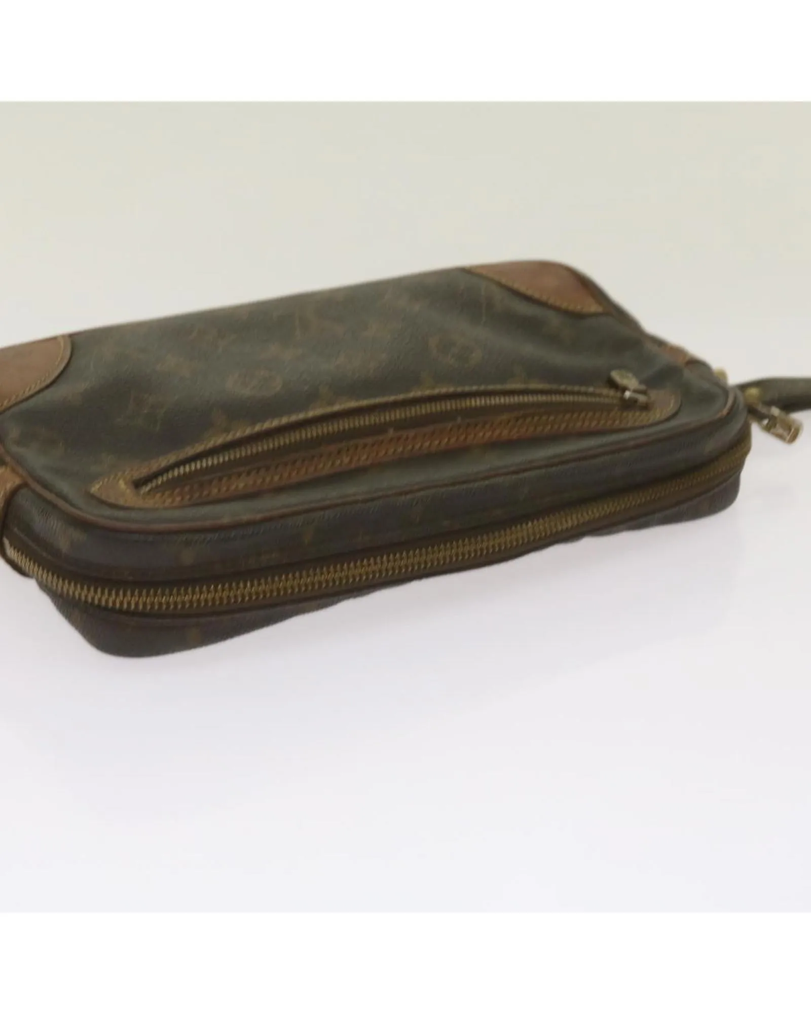 Authentic Monogram Clutch Bag with Dragonne Strap