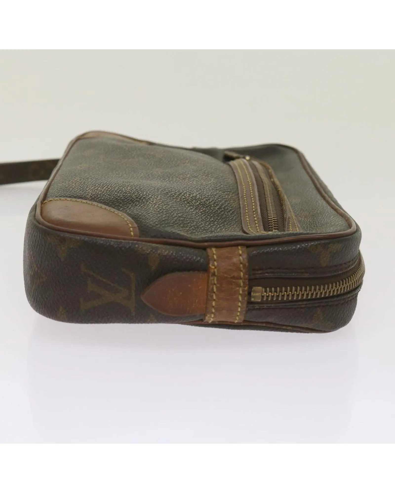 Authentic Monogram Clutch Bag with Dragonne Strap