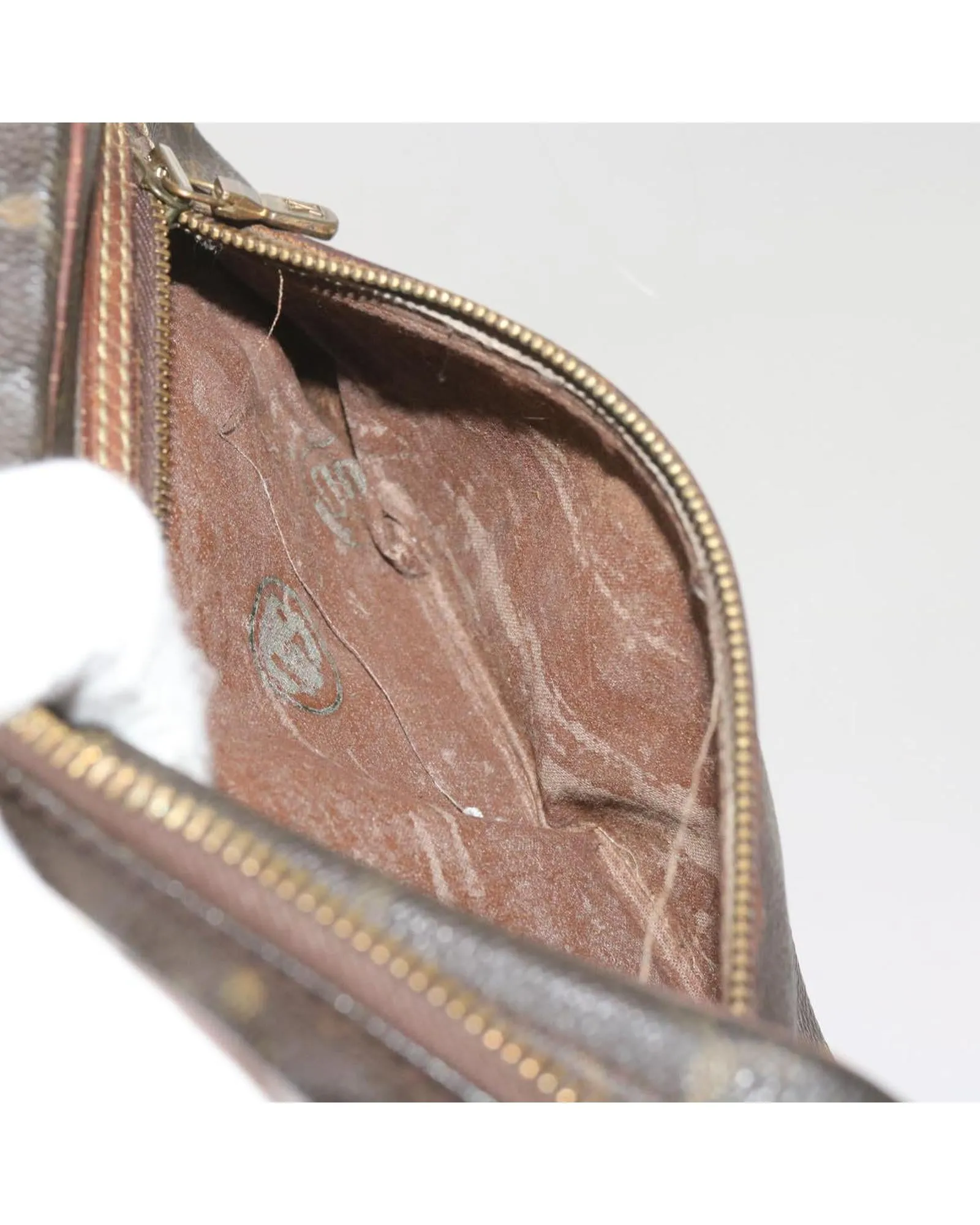 Authentic Monogram Clutch Bag with Dragonne Strap