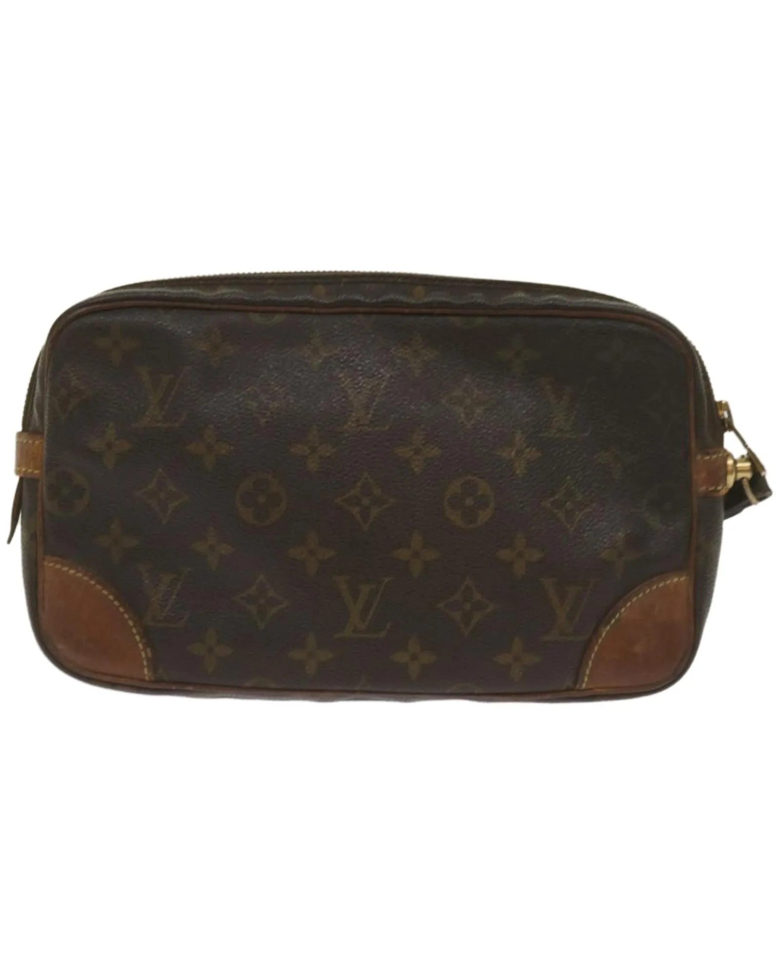 Authentic Monogram Clutch Bag with Dragonne Strap