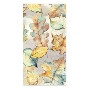 Autumn Dancing Leaves Paper Guest Towels - Buffet Napkins