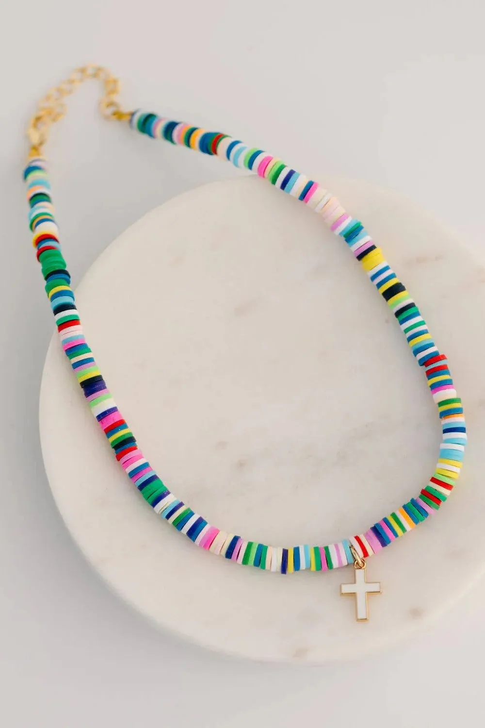 Ava Colorful Kids Cross Necklace