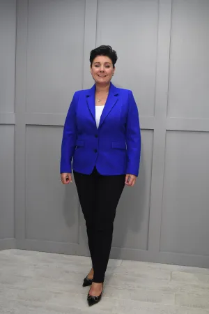 Avalon Royal Blue Tweed Blazer- Dolores B 326