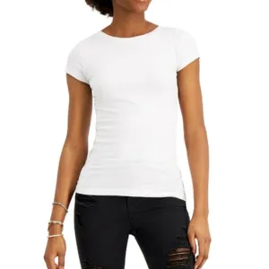 Aveto Juniors Cap Sleeve T-Shirt in Bright White, Size Medium