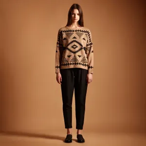 Aztec-print jumper
