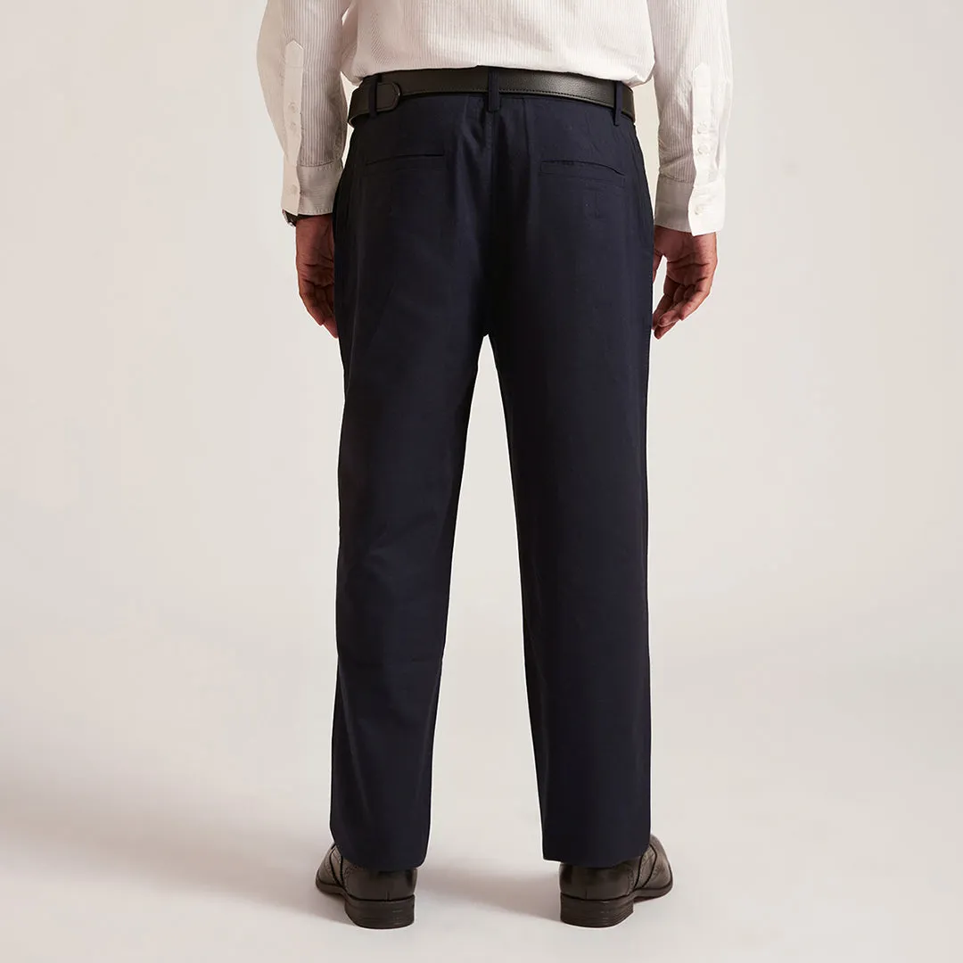 B77 Men's Semi Formal Organic Cotton Straight Trousers