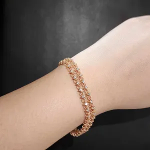 #BA134 NEW | Rose Layered Statement Diamond Bracelet 18kt