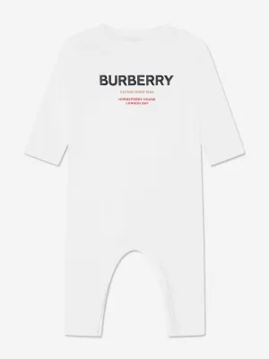 Baby Azari Long Sleeve Romper In White