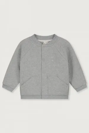 Baby Baseball Cardigan | Grey Melange