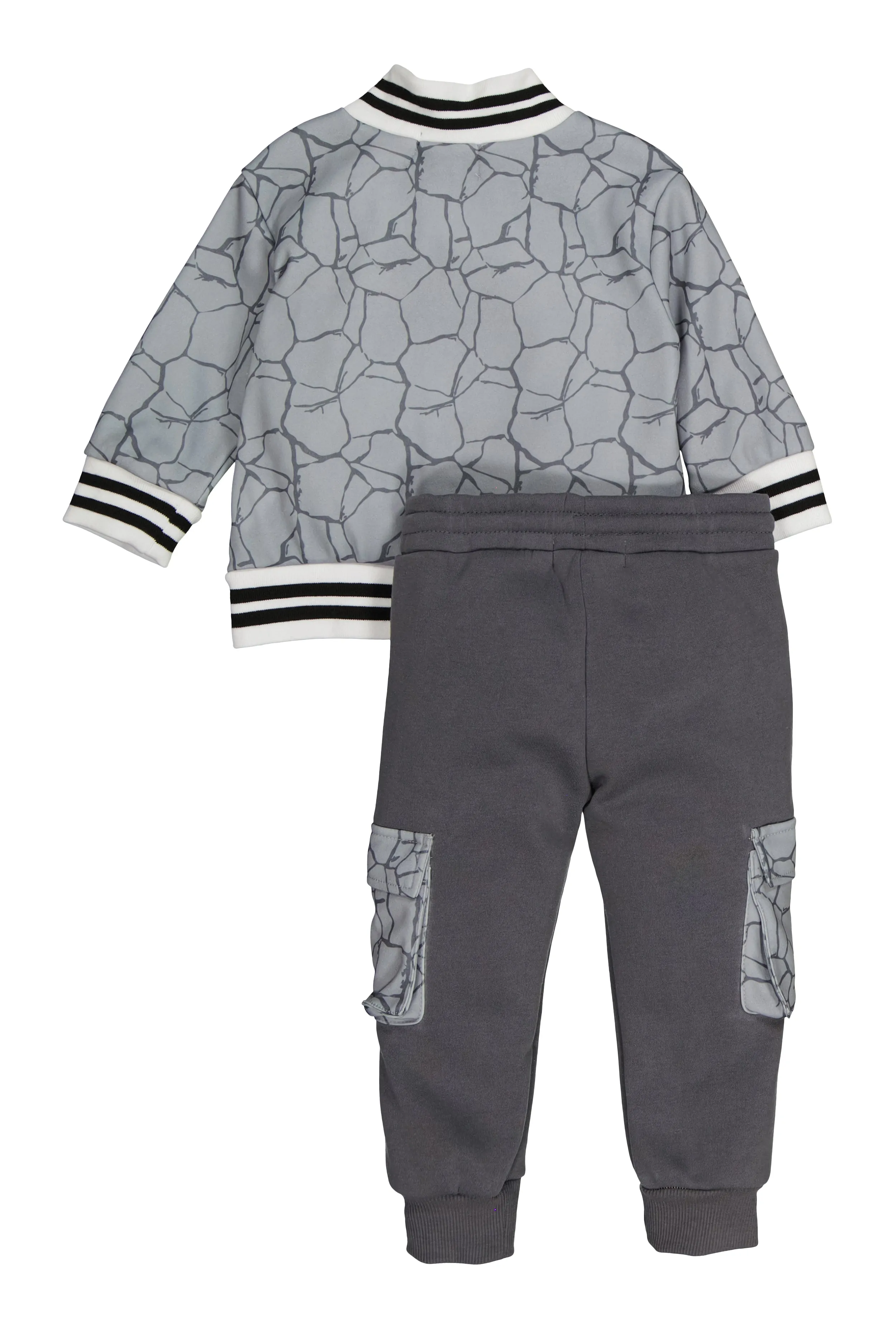 Baby Boys 12-24M Hustle Hard Varsity Jackets and Cargo Joggers