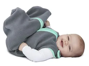 baby deedee Sleep nest Fleece Baby Sleeping Bag, Lake Green, Small (0-6 Months)