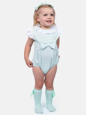 Baby Girl Eva Collection Spanish Romper-Mint Green
