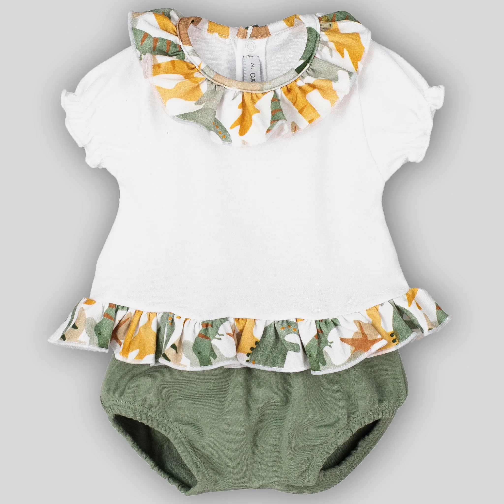 Baby Girls Dinosaur Cotton Jam Pants and Top - Calamaro 17937