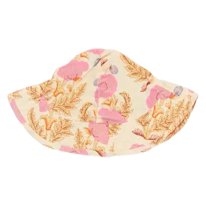 Baby Girls Sun Hat - Pink Gilded Floral