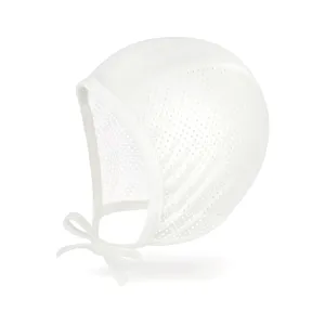 Baby Mesh Bonnet Pilot Cap Hat | White