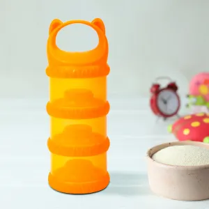 Baby Moo 3 Layer Portable BPA Free Milk Powder Container - Orange