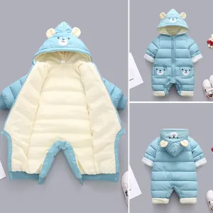 Baby Onesies Plus Velvet Thickened Shiny Surface Disposable