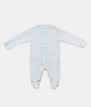 Baby Sleep Suits - Grey Star Print