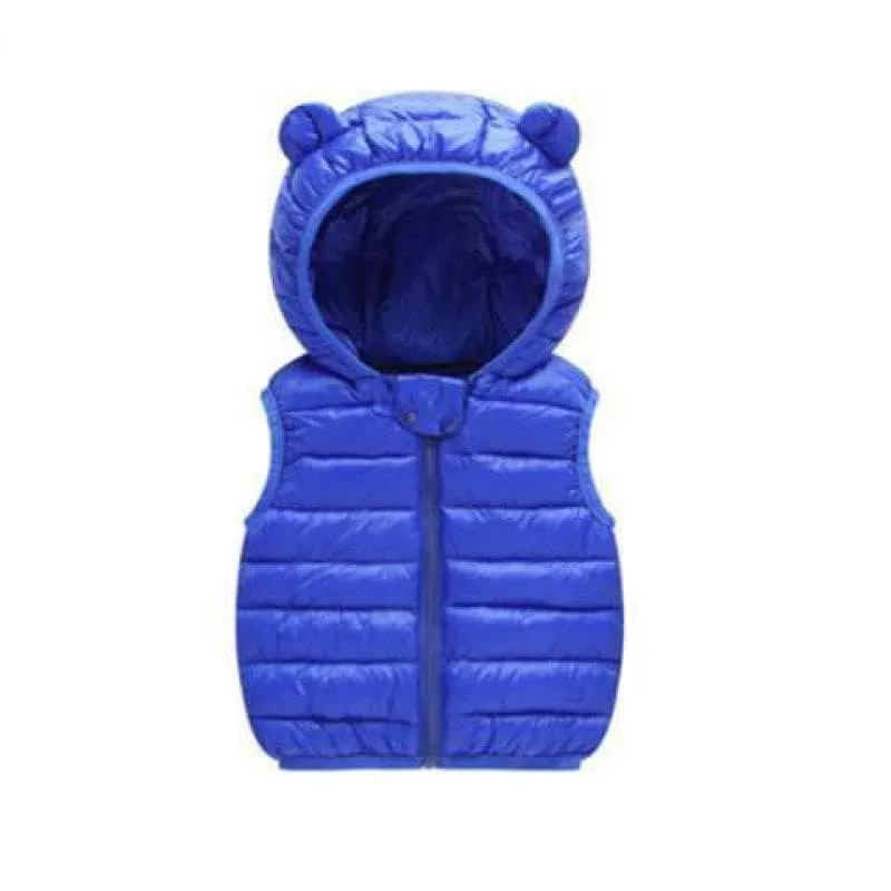 Baby Sports Vest Cubs Ears Hooded Outerwear