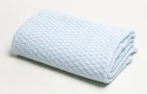 Baby Stonewashed Basket Weave with Binding, Blue