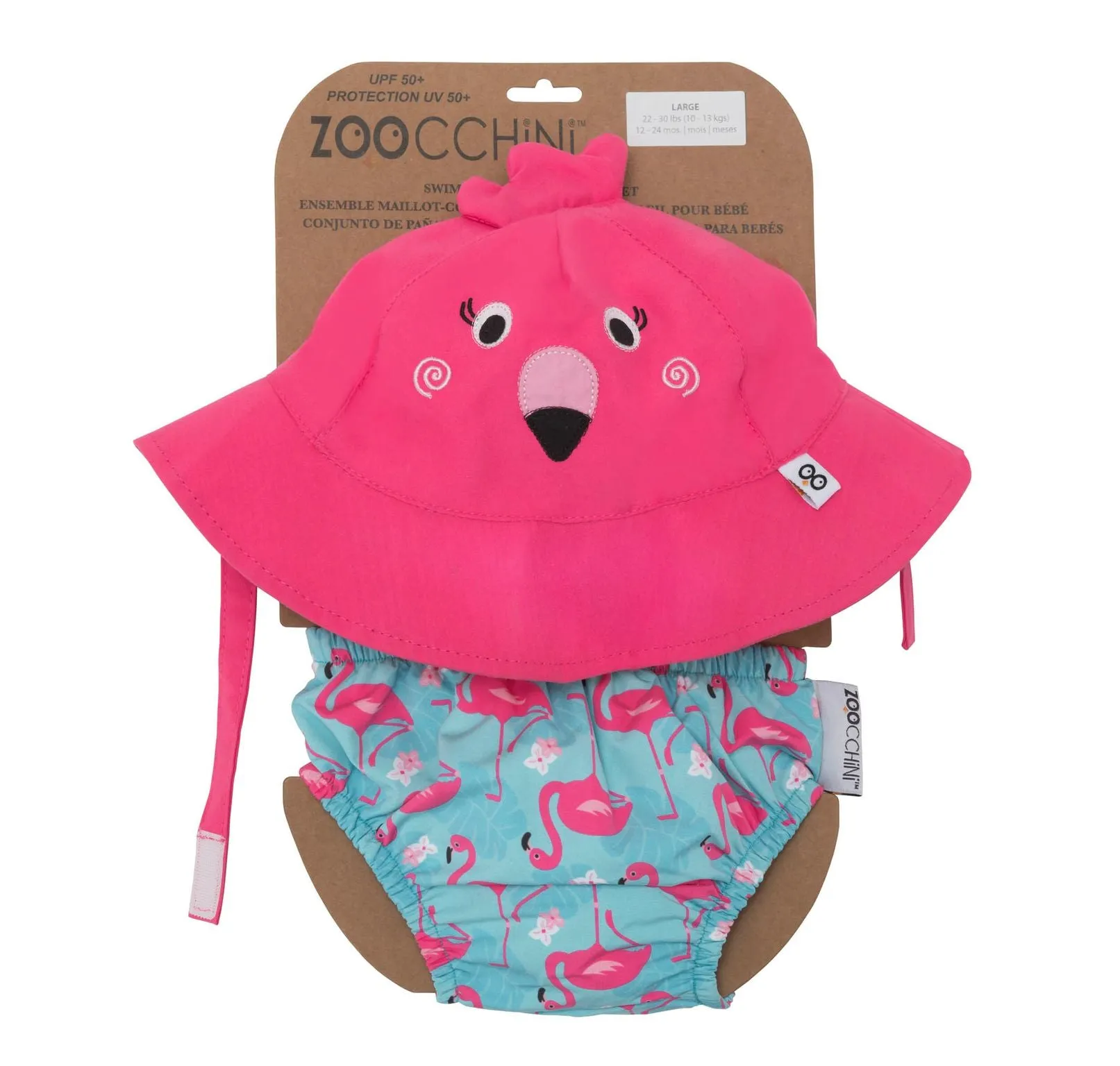 Baby Swim Diaper & Sun Hat Set - Franny the Flamingo