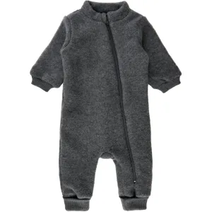 Baby Wool Suit (Rib Cuffs) - Anthracite Melange