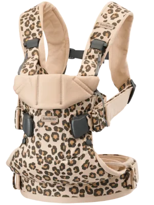 BabyBjorn Baby Carrier One, Beige/Leopard Cotton (Open Box)