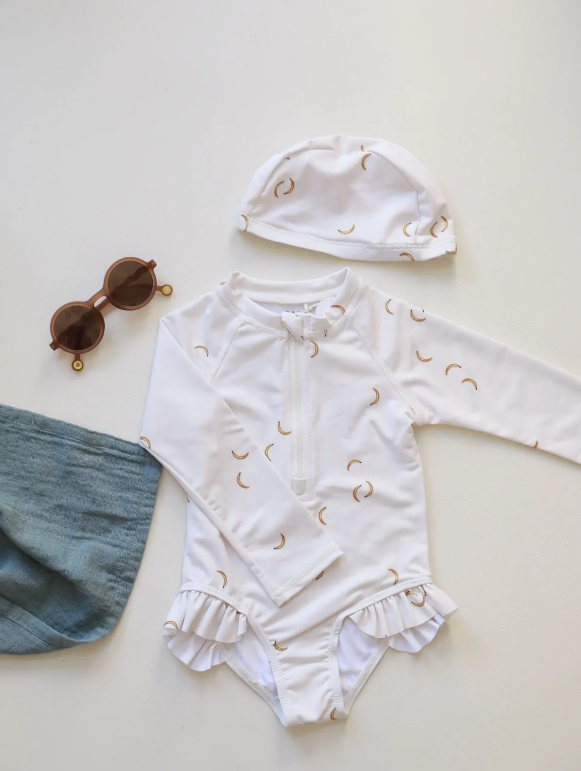 Baby/Toddler Girl Mix Prints Long Sleeve One-Piece Swimsuit (3 Designs)
