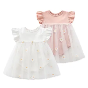 Baby/Toddler Girl's Cute Daisy Floral Dress (2 colors)