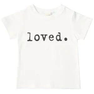 Baby/Toddler's Short Sleeve Letter Print White T-shirt